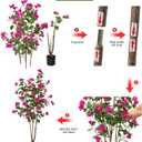 Fake Tree Bougainvillea Artificial 5 Feet Tall Fake Plant Faux Trees Indoor Faux Bougainvillea Artificial Trees Tall Artificial Plants Indoor Applies to Indoor Home Decor Office Hotel Decor