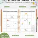 Monthly Planner 2026, 12 Months Hardcover Calendar Planner from January 2026 - December 2026, 7.4'' x 9.6'' Monthly Planner with Tabs, Spiral Daily Planner Perfect for Office School Teacher Student, Green