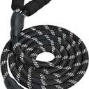 Amazon Basics Round Dog Leash, Heavy Duty, Durable Rope for Small, Medium, and Large Dogs, Lightweight Design for Walking, Training, and Outdoor Activities, Black, 6 Ft