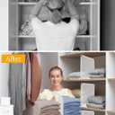 Shelf Dividers for Closet Organization, Portable Closet Shelf Divider, Closet Dividers for Shelves, Shelf Separators, Easy Access and Storage, Fits Wire Shelves and Wooden Boards 3pack