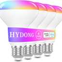 Smart Light BulbsBR30 Smart Bulbs Compatible with AlexaFlood Light Bulbs 10W 900LM,RGBCW Color Changing Light Bulb2.4Ghz WiFi Bulb,APP Dimmable E26 Base,4Pack