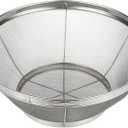 Juvale Stainless Steel Fine Mesh Strainer - Durable Rust-Resistant Mesh Colander - Ergonomic Handle Rice Colander - Ultra-Fine Flour Sifter - Dishwasher Safe with Stable Design - 11 in x 4 in, Silver