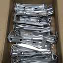 Benfar 25Pack 5 Inch Gutter Hangers with Pre-Inserted Screw Hidden K-Style Aluminum Gutter Brackets Heavy Duty Rain Hangers Rust Resistant for Repairing Sagging BR05