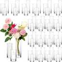 Maxdot Thick Glass Cylinder Vases for Centerpieces Different Sizes, 5", 6", 8" Clear Floating Candle Flower Vases Holder for Wedding Party Table Decor(Classic,36 Pcs) (Transparent)