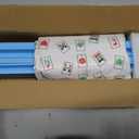 Mahjong Racks with Pushers, Blue Wooden American Mahjong Tile Pushers and Racks Set of 4, with White Printed Mahjong Racks Drawstring Bag, Mahjong Accessories (19.68 Inches), 19.68 inches x 2.55 inches x 1.06 inches
