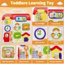 Montessori Busy Board for Toddlers 1-3 2-4Musical Toy for 12-18 Month Age, Early Educational Learning Birthday for 1 Year Old Boys Girls