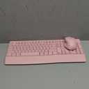 Wireless Keyboard and Mouse Combo, Reccazr 2.4G Full-Sized Keyboard and Mouse Cordless, 3 DPI Adjustable Mouse, Dual-System Keyboard for Computer/Laptop/Windows/Mac (Pink)