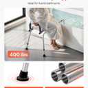 VEVOR Sliding Shower Chair, 400 lbs Tub Transfer Bench for Bathtub with Swivel Seat, Shower Bench with Pivoting Arms and Backrest, Height & Width Adjustable for Handicap, Seniors, Elderly and Disabled