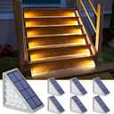 NIORSUN Solar Step Lights 6 Pack, Outdoor Stair Lights Waterproof IP67 with Auto On/Off - 3000K Warm White for Steps, Stairs, Deck, Patio, Yard, Porch, Garden, Sidewalk, Front Door