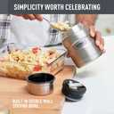 THERMOS Stainless King Vacuum-Insulated Food Jar with Spoon, 16 Ounce, Midnight Blue