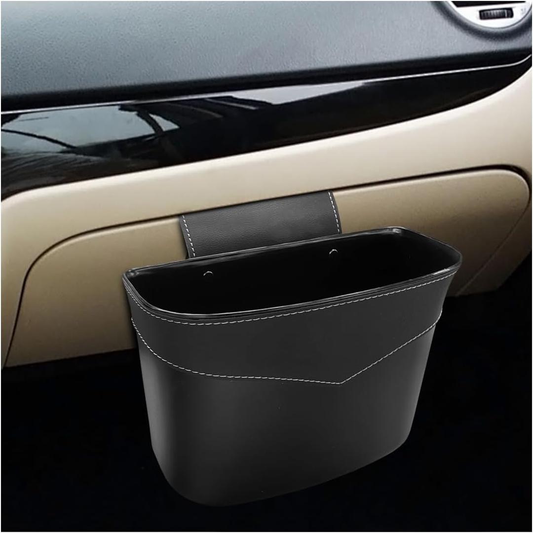 Mini Car Trash Can - Leak-Proof Hanging Car Garbage Can Auto Trash Bag Organizer - Small Garbage Bin Container Vehicle Glove Box Storage Accessories for Cars Home Office (GloveBox)