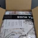 6x9 Rug, Stain Resistant Washable Area Rugs with Anti-Slip Backing, Vintage Rug, Large Bedroom, Living Room Rugs, Foldable Soft Rug (White/Brown, 6'x9')