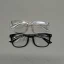 Gaoye Blue Light Glasses for Men - Blocking Square Eyeglasses, Anti UV Ray Computer Gaming Glasses Blue Blockers for Women (*Black & Transparent)