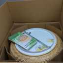 19.7 in Bamboo Woven Rattan-Style Ceiling Light, Boho Ceiling Light Fixture with Remote, LED Dimmable Ceiling Light, Boho Light Fixture for Bedroom Living Room Dining Room Light