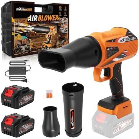 maXpeedingrods Cordless Leaf Blower, 550CFM Battery Leaf Blower with Charger, Infinitely Variable Speeds Lightweight Handheld, Leaf Blowers for Patio Cleaning, Car Water Blowing Leaves and Dust