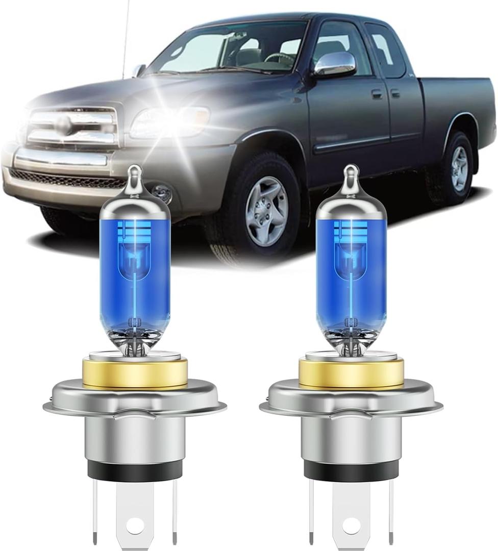Tundra Halogen Headlight Bulbs Fits For 2000-2006 Toyota Tundra Halogen headlights Combo, Ultra Bright 5000K White Bulbs, 12V-100W, Pack of 2
