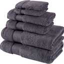 Simpli-Magic Cotton Bath Towels, 25x50, Charcoal , 6 Pack