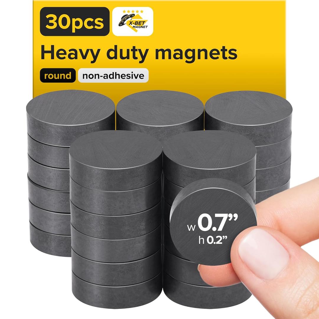 Ultra-Strong Ceramic Round Magnets (0.7x0.2"/18x5mm, 30 pcs) - Heavy Duty Magnets, Non-Corrosive, High Thermal Resistance, Versatile For Home, Office, Workshop, Whiteboard, Fridge And Hobby Use Ultra-Strong Ceramic Round Magnets (0.7x0.2"/18x5mm, 30 pcs) - Heavy Duty Magnets, Non-Corrosive, High Thermal Resistance, Versatile For Home, Office, Workshop, Whiteboard, Fridge And Hobby Use