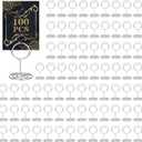 100 Mini Place Card Holders - 2 Inch Table Number Holders - Small Steel Wire Stands for Wedding, Birthday, Restaurant - Silver