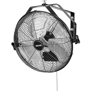 VEVOR 14 Inch Industrial Wall Mount Fan, High Velocity 2473 CFM Outdoor Fan with 3 Speeds, Waterproof IP44 Garage Wall with Aluminum Blades for Workshop, Warehouse, Greenhouse