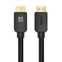 Monoprice Ultra 8K HDMI Cable - 8 Feet - Black | No Logo, High Speed, 8K@60Hz, 48Gbps, Dynamic HDR, eARC, Compatible with PS5 / Xbox Series X & Series S and More