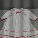 Multitrust Toddler Girls Christmas Nightgowns Pajamas Dress with Red Ribbon Bow Ruffle Long Princess Nightdress Pjs Dresses 4-5Y