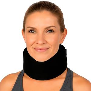 Vive Cervical Collar Neck Brace for Neck Pain and Support for Women & Men - Soft Foam Brace for Pain Relief - Comfortable Corrector Wrap for Posture, Sleeping, Radiculopathy, & Spine (Black, 3 inch)