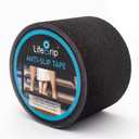 LifeGrip Anti Slip Safety Tape, Non Slip Stair Tread, Textured Rubber Surface, Comfortable for Barefoot, Black (4" X 30')