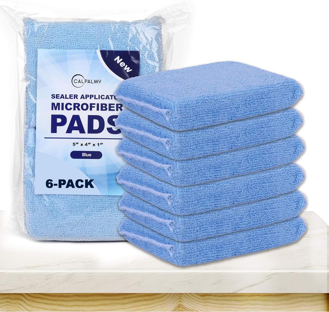 Professional Microfiber Sealer Applicator Pad  The Perfect Tool to Apply Sealer to All Natural Stone and Tile Like Marble, Granite, Concrete & Slate (Blue)