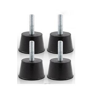 Rubber Threaded Furniture Levelers 6 pcs