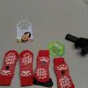 EXPAWLORER Anti Slip Dog Socks to Prevent Licking Paws, Dog Shoes for Hot Pavement, Dog Booties for Small Medium Large Senior Dogs, Traction Control Boots & Paw Protectors for Hardwood Floors-Red