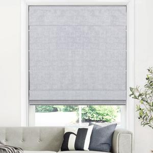 LazBlinds Cordless Roman Shades for Windows, Blackout Room Darkening Thermal Insulated Window Blinds, Lightweight Fabric Blinds for Indoor Windows, 34.5" W x 72" H, Light Grey