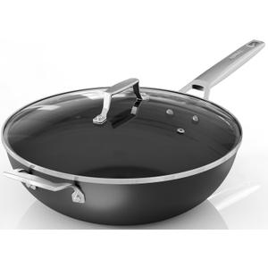 MsMk 12.5 Inch Nonstick Frying pan with Lid, Woks & Stir Fry Pans Skillet