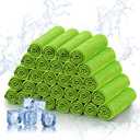 30 Pcs Cooling Towels for Neck and Face - Cooling Neck Wraps Cooler Towels for Hot Weather - Cool Cold Rags Towels for Extreme Heat (40"X12") with Fitness, Yoga, Golf, Running and Working Out (Green)