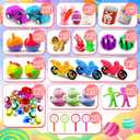 Kiss Monkey 70 PCS Prefilled Easter Eggs with Toys,Filled Easter Eggs with Toys Inside,Easter Basket Stuffers for Kids,Prefilled Eggs for Easter Egg Hunt,Easter Party Favors for Kids,Classroom Prizes
