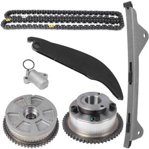 Timing Chain Kit with VVT Camshaft Sprocket for 2017-2022 Hyundai Elantra Kona Veloster, for Kia Forte Forte5 Soul Seltos 2.0L Engine Timing Kit, 243502E700 243702E020, OE Standards Timing Parts