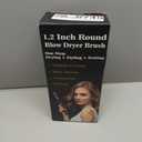 Round Hair Blow Dryer Brush - 1.2 Inch Ceramic Barrel Hair Dryer Brush for Short/Middle Hair, One Step Drying, Volumizing, Straightening and Styling, Negative Ionic Dryer Brush (Black-Golden, 1.2)