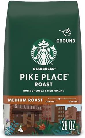 Starbucks Ground Coffee, Medium Roast Hot or Iced Coffee, Pike Place Roast, 28 oz, Best Before 25 FEB 2025 