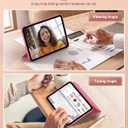MoKo Case for New iPad (A16) 11th Generation 2025/ 10th Generation 2022, iPad 11 inch/ 10.9 inch Case with Soft TPU Translucent Frosted Back Cover, Auto Wake/Sleep, Support Touch ID, Watermelon