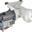 WH23X25518 Ge Washer Drain Pump Assembly(OEM)WH11X34740 Ge Front Load Washer Drain Pump Compatible with GFW400SCK0WW GFWH1200D0WW GFWH3405L0BB, Replaces WH23X20825 4977212 AP7195487