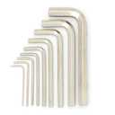 Susenya Allen Wrenches Sets, l-Shaped Hex Key Wrench, Standard 10mm, Steel Nickel-Plated, Silver, Pack of 8 Pcs