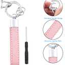 Key Fob Cover with Keychain for Buick Encore Camaro Equinox Impala Sonic Trax GMC Terrain Flip (Pink)