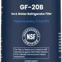 GLACIER FRESH Compatible with Samsung DA29-00020B Refrigerator Water Filter, DA29-00020A/B, DA29-00020B-1, HAF-CIN/EXP, 46-9101, RF4267HARS For French Door Fridge Kitchen (Pack of 1)