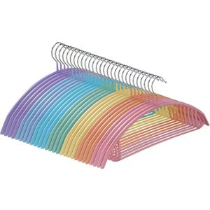 MOPALL Clothes Hangers 28 Pack, Non Slip PVC Coating Metal Sweater Hanger No Shoulder Bump, 16.5 inch Wide Heavy Duty Durable Adult Coat Hanging for Closet, Suit, Dress, Jacket, Pant, Shirt