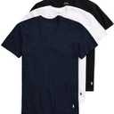 POLO RALPH LAUREN Men's Slim Fit Cotton V-Neck Tee, Cruise Navy/ White, White/ Cruise Navy, Polo Black/ White, Medium