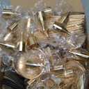 Gold Candle Holders with LED Flameless Taper Candles Bulk Include Metal Taper Candlestick Holder Battery Operated Flickering Candle for Table Wedding Christmas Housewarming Gift(30 Set)