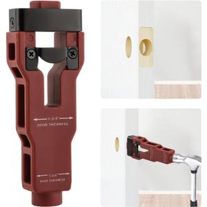 Door Latch Mortise Tool, Door Latch Installation Kit, Precision Scoring and Chiseling, Clean and Accurate Professional Installation, for Use with 1-3/4" or 1-3/8" Thick Doors