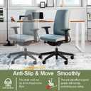 WTHYGB Office Chair Mat for Hardwood Floor Abstract Washable Desk Throw Rug for Rolling Chair Non-Slip Computer Chair Protector 36x60 (Blue Yellow)