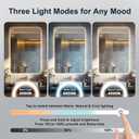 36''X24'' Lighted Mirrors for Bathroom Wall Backlit Rectangular Rounded Corners, LED Bathroom Mirror Frameless with Lights, Dimmable, 3 Colors,Tempered Glass, Shatter-Proof