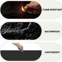 3D Faux Stone Wall Panels, 1.18" (30MM) Extra Thick PU Stone Panels for Interior Wall Decor, 4 Pack Waterproof Lightweight Cement Texture Accent Panels for Living Room, Office, 47.2" x 23.6", Black, 47.24"L x 23.62"W